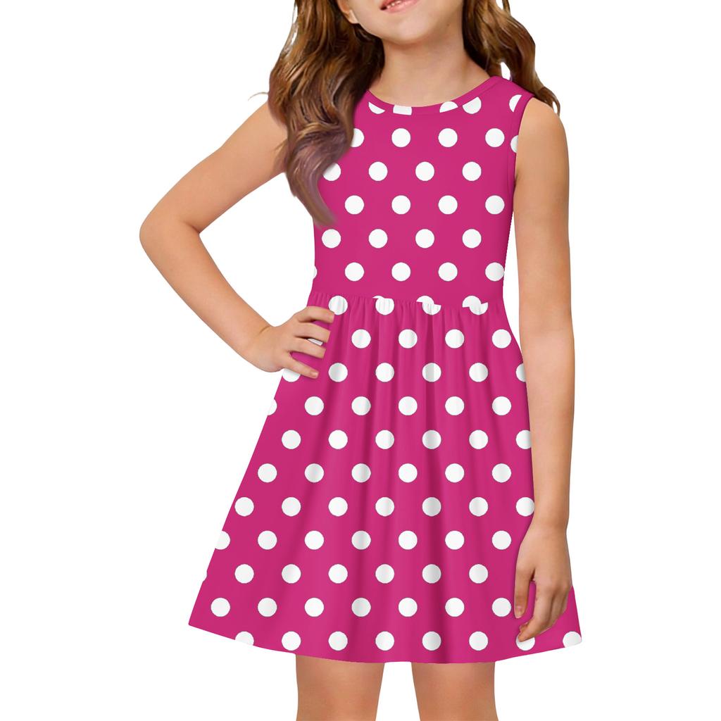 Dívčí letní princeznovské šaty - Šaty s áčkovou sukní a vestou