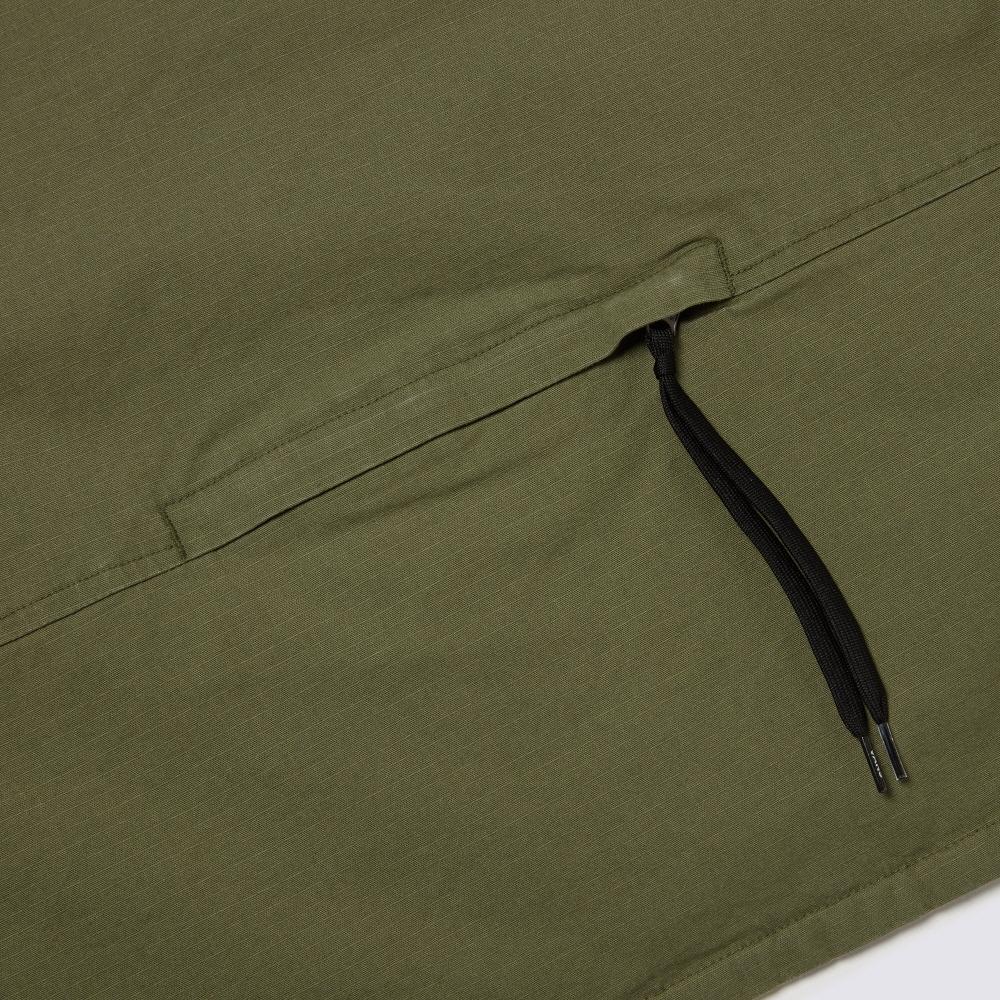 Vans Block By Block Tdc Tokyo Design Collective Coach Lapel Solid Color Comfortable Long Sleeve Jacket Women Jackets Olive VN000H2XAMB