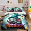 "Elephant Donut Fairy Tale Set" Bedding Set with 1 Duvet Cover 2 Pillowcases Single Double King Queen, Gift