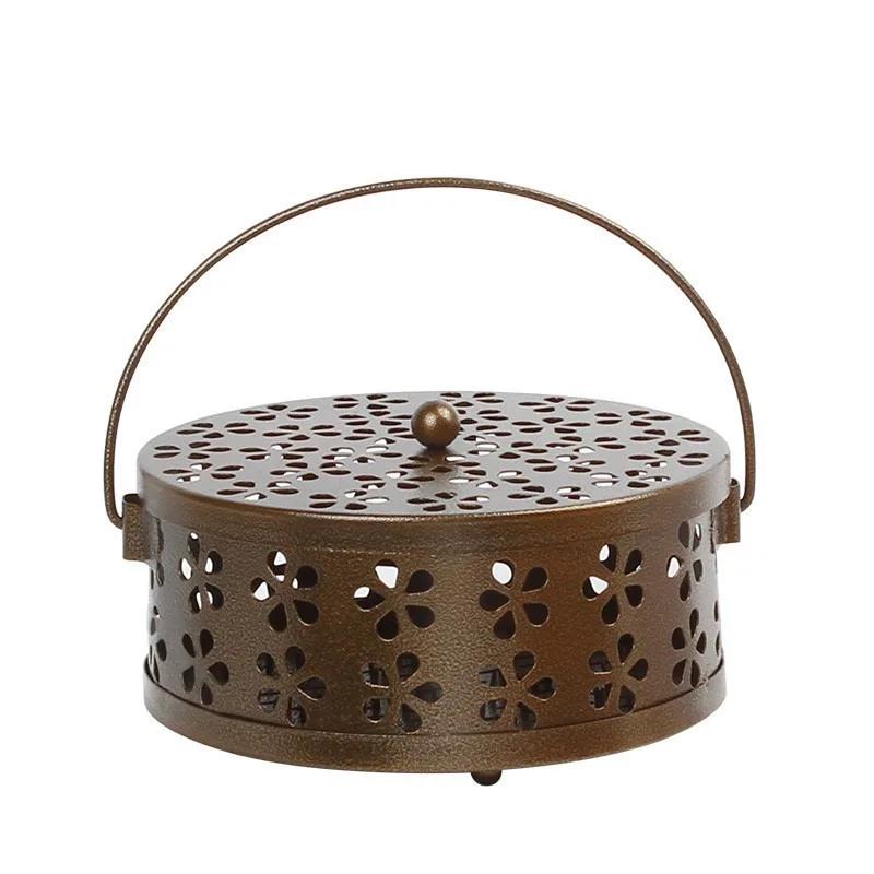 Metal Round Rack Plate Heat Resistant Anti Deformed Mosquito Coil Holder Safe Rack Plate Frame Spiral Incense Repellent
