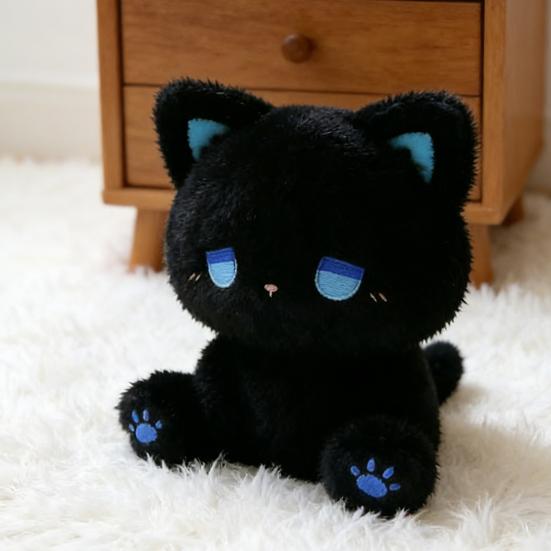 Lindo Peluche Gato Sentado Juguete Suave Muñeco de Animal de Peluche Adorable Abrazable Decoración para Habitación Infantil Almohada Compañera Regalo para Amigos Niños