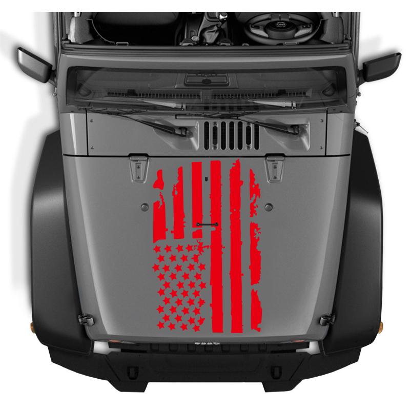 Car Exterior Hood Stickers USA Flag Decal Vinyl Auto Decoration Sticker