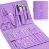 16Pcs/set Folding Bag Nail Clipper Set, Nail Clippers, Pedicure Tools, Scissors, Ear Spoons Set