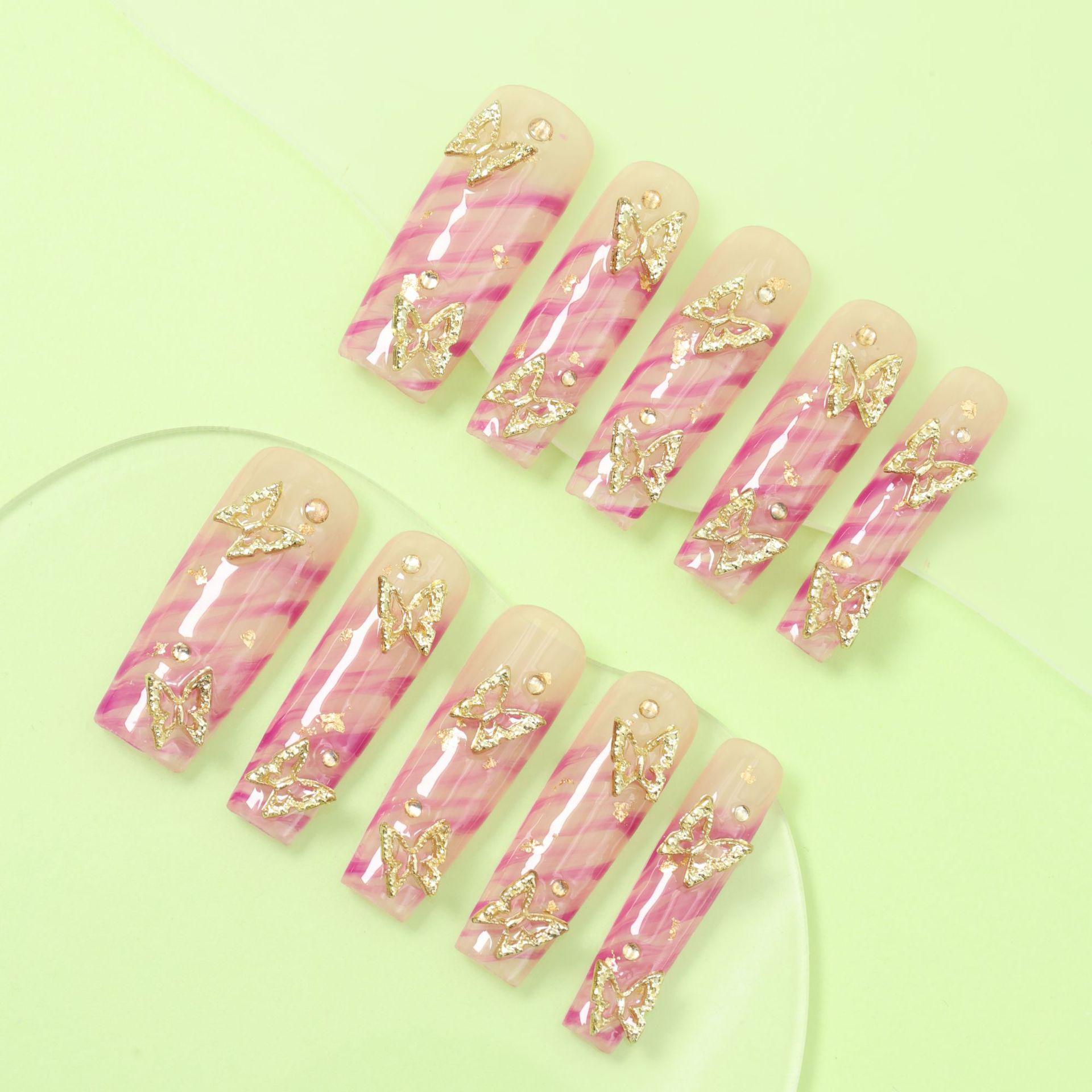 

Hundred Refined Steel Handmade Wearable Nails - European and American INS Style