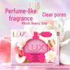 LUX Beauty Fragrance Soap 3-Pack with Bath Pouf