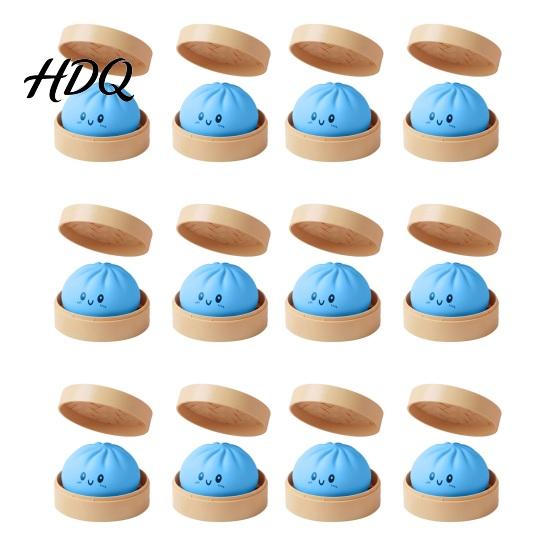 Rice Dumpling Stress Reliever Glow In the Dark Bun Squeeze Toy LED Light Up Relief Soft Skin-friendly Toy Fidget Sensory for Adults Kids Cute Desk