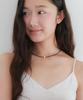 Obla Simple Flower Beads Necklace 2Color Jn057