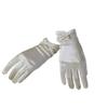 Pearl Decorative White Satin Bridal Gloves Wrist Length Women Silk Gloves  Ladies