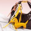 Colgante de Cuerda Tejida Dachshund y Amuleto de Cuero para Teléfono/Bolso
