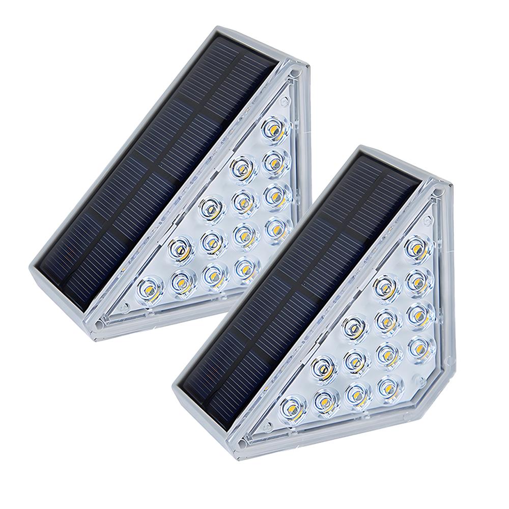 Solar Stair Lights Solar Step Light Outdoor Waterproof IP67 Solar Stair Lights Smart Light Control Solar Light For Garden Deck
