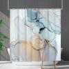 Shower Curtain Waterproof And Mildew-Proof Marble Pattern Bathroom Curtain Shower Curtain Partition Curtain Free Of Punching