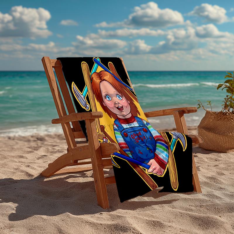 Chucky Fashion Beach Towel: Ideal for Summer Adventures Soft, Absorbent and Quick Drying Suitable for Swimming and Bathing