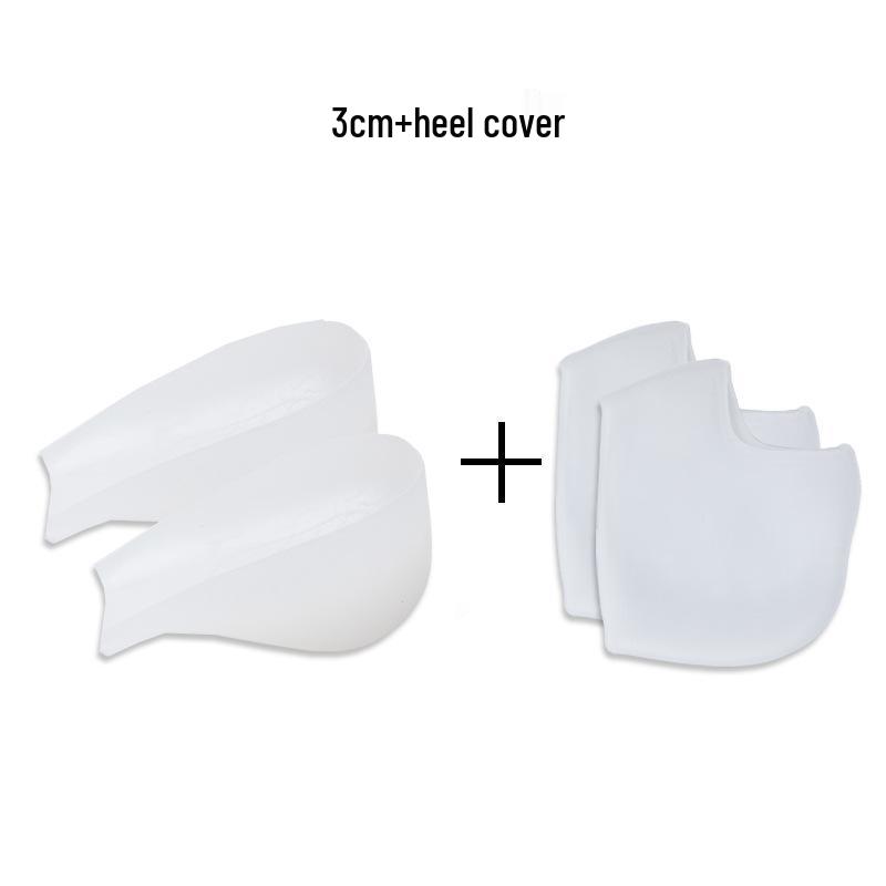 Douyin Women's Invisible Silicone Heel Pads - Transparent, Anti-Slip, Height Boosting Insoles