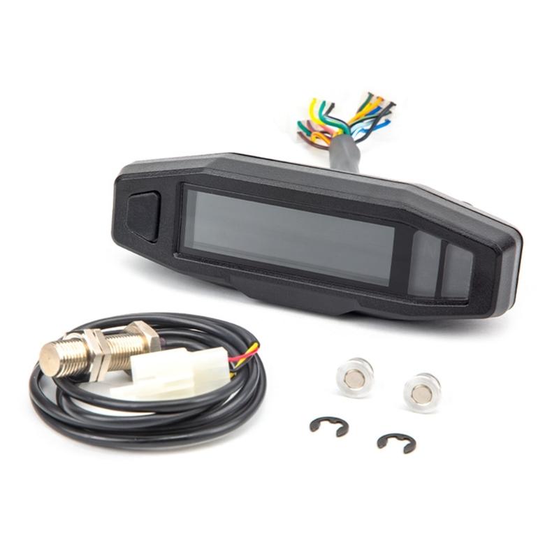 LED Digital Colored Display Tacho Hour Meter Gauge HighDefinition  Engine Inductive Speedometer for Motorcycle