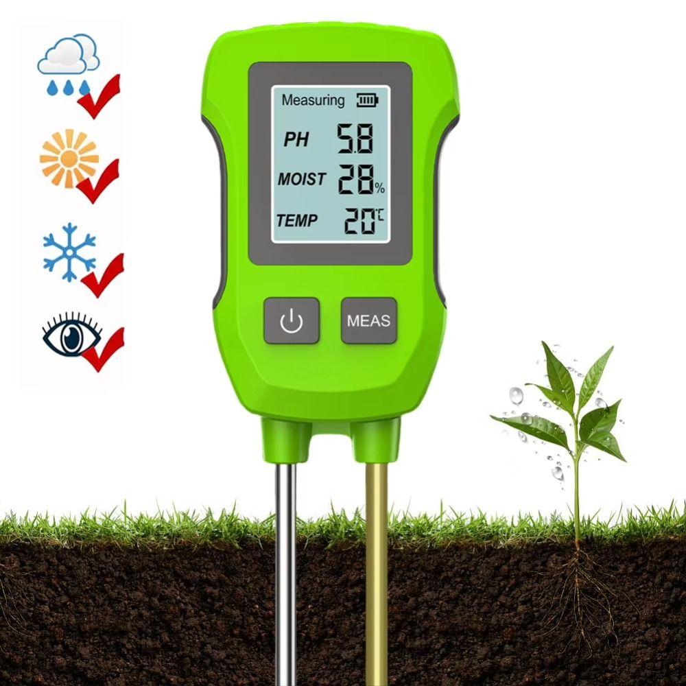 High Accuracy Soil Tester LCD Screen Soil  Humidity Detector Soil Thermometer  Gardening Tool