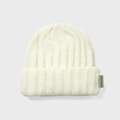 ThIs Is Never That Low Gauge Ribbed Beanie Off White