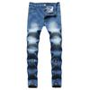 Men's Jeans Ripped European and American Long Zipper Men's Pencil Pants