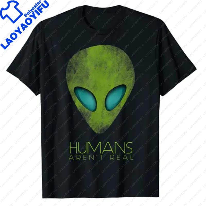 Funny Cool Space Lover Science Graphic Tee Alien Funny HuUnisexs Arent Real Cute UFO Gift TShirt  Y2k Tops Short Sleeve Blouses S