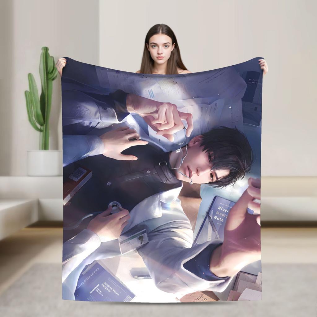 Game Love and Deepspace Sylus Flannel Blankets  Warm Throw Blanket for Living Room Travel Street Trend Bedspread Sofa Bed Cover