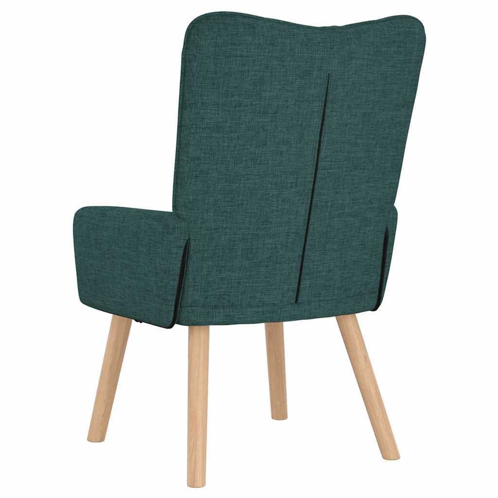Armchair Dark Green 63 X 67 X 94 Cm Fabric and Plywood