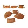 Multistyles Imitation Rattan Fruit Plate Multipurpose Retro Woven Animal Style Storage Rattan Woven Tea Tray Bread Display