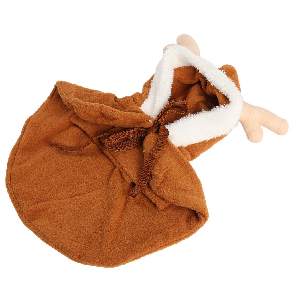 Cute Dog Christmas Elk Costume Soft Warm Loose Fashionable Dog Puppy Elk Hoodie Coat for Small Dogs