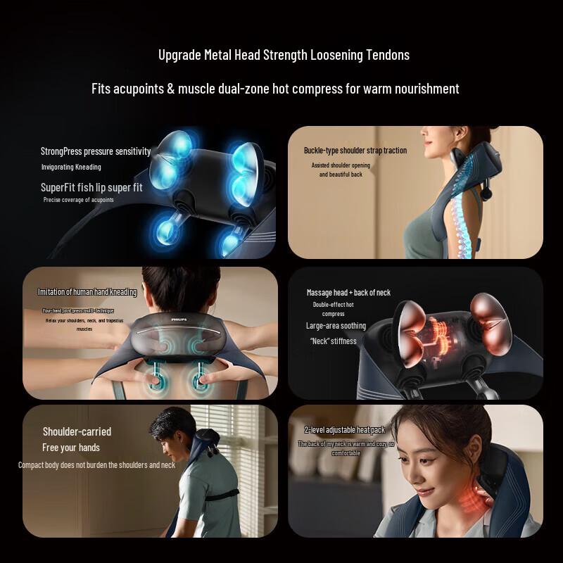 Philips Little Goldfish Neck and Shoulder Massager PPM5203N CN plug (adapter included)