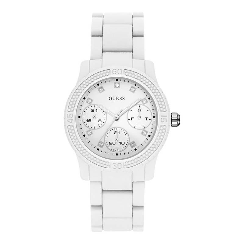 

GUESS Wrist Watch Quartz Movement Silicone Strap 40mm White Dial Unisex W0944L1 White Dial
