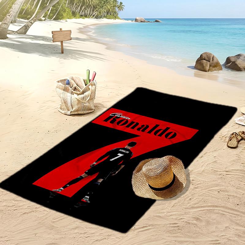 Cristiano Ronaldo Printed Beach Towel Quick Dry Soft TowelPortable Large Rectangular Beach Blanket for Travel Swimming Pool