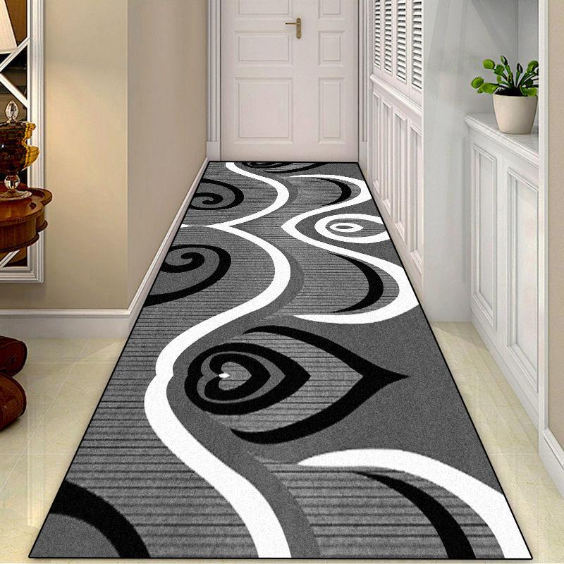 Modern Corridor Carpet Non-slip Staircase Foot Mat Runway Washable Corridor Area Geometric Rugs Hotel Porch Entrance Door Mat