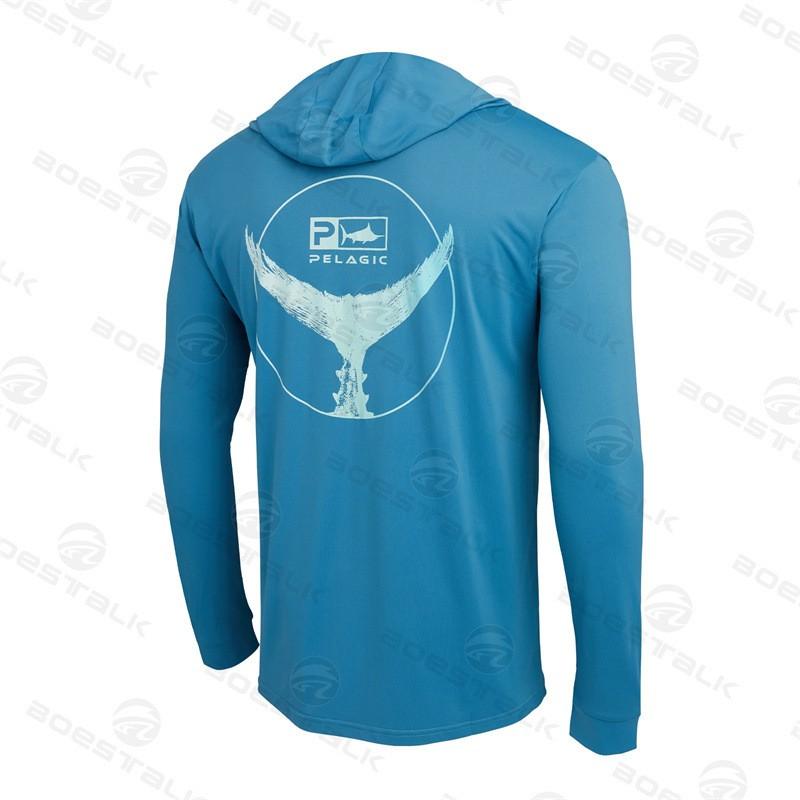 Mens Quick-Dry Breathable UV Protection Fishing Long Sleeve Hooded Shirt Summer Outdoor Sports Cycling Apparel
