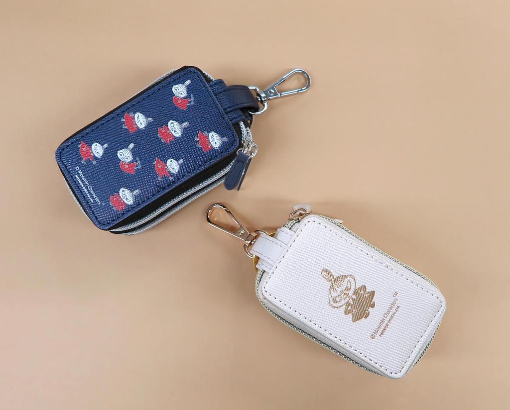 MOOMIN Key Smart Key Double Zipper Carabiner Popular Little Double Case, Compatible, Closure, Hook, Keychain, Character, My, IV, Pocket, Women's