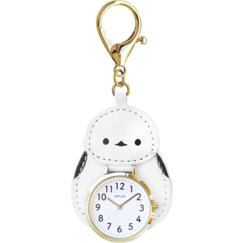Fieldwork Women's Analog Keychain Watch, White, Long-tailed Tit, Anifure GY072-6