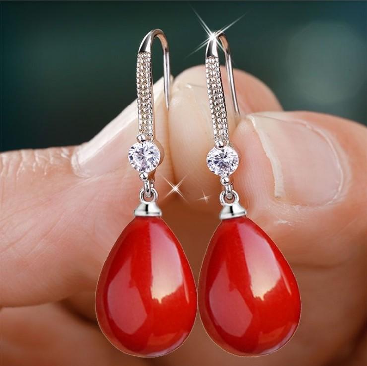 

Temu Oval Pearl & Diamond Teardrop Stud Earrings - Korean Fashion Dangle Jewelry for Women