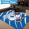 Custom Name Cardiff FC Crest Rug Game Carpet, Floor Mat for Bedroom Living Room Entryway Rug, Home Decor Idea Gift for Christmas Birthday
