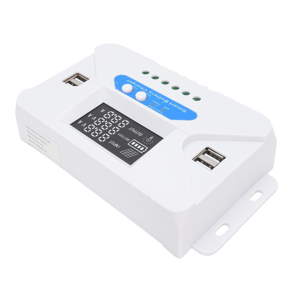 20A Adaptive Solar Charge Controller Solar Panel Regulator with 4 USB Ports for Lithium Ion Battery