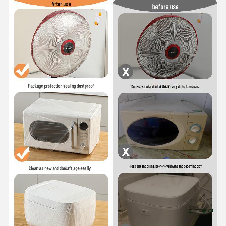 Extra Thick Transparent Dust Cover for Large Appliances and Pots