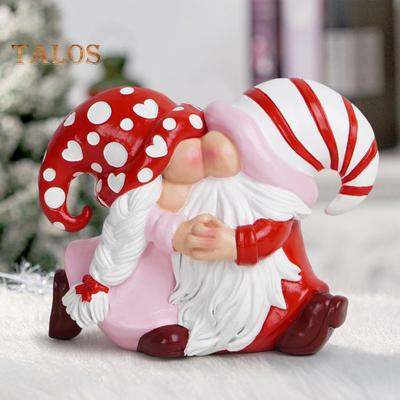 Figurka páru trpaslíků na Valentýna, stolní trpaslíci, pár, ozdoba, pryskyřice, líbající se trpaslík, pár, soška, ​​dárky pro přítelkyni, maminku, ženy