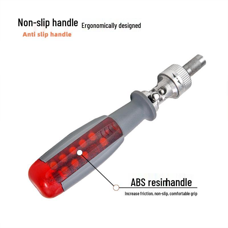 10-Piece Telescopic Ratchet Screwdriver Set - Bendable, Adjustable Phillips & Flathead Tools