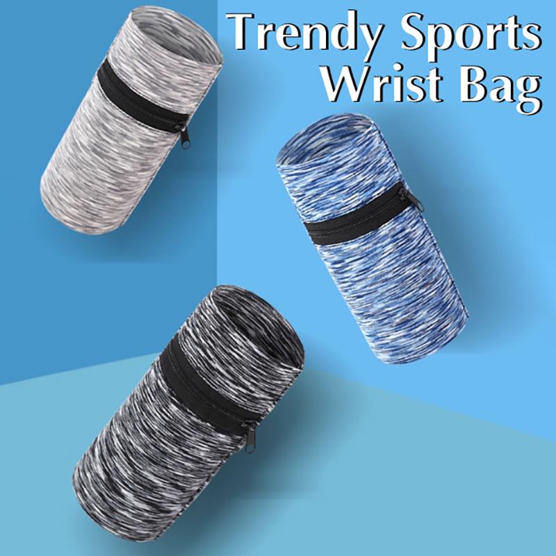 1 pochette portefeuille légère à fermeture éclair pour téléphone, carte, clé, bandeau anti-transpiration, pour gym, fitness, sport, cyclisme