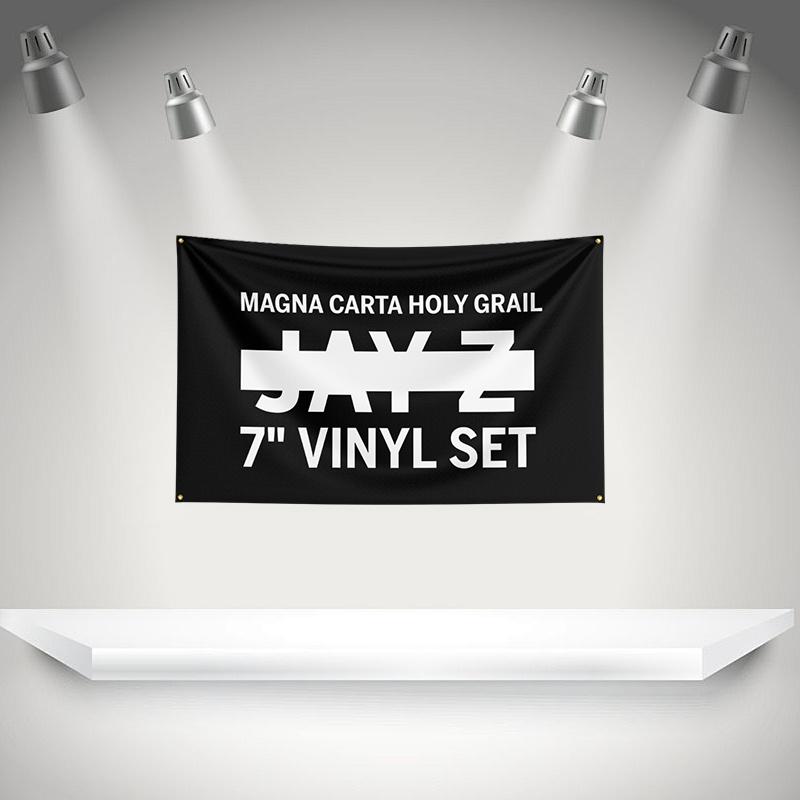 THE J-jay-z Flag Rock Music Band Banner HD Printing Tapestry Exhibition, Music Band Fans, Garage Decor