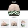 Fashion Checkerboard Baseball Caps 6 Panel Checkered Golf Hats Beige Green Plaid Checkered Sport Caps for