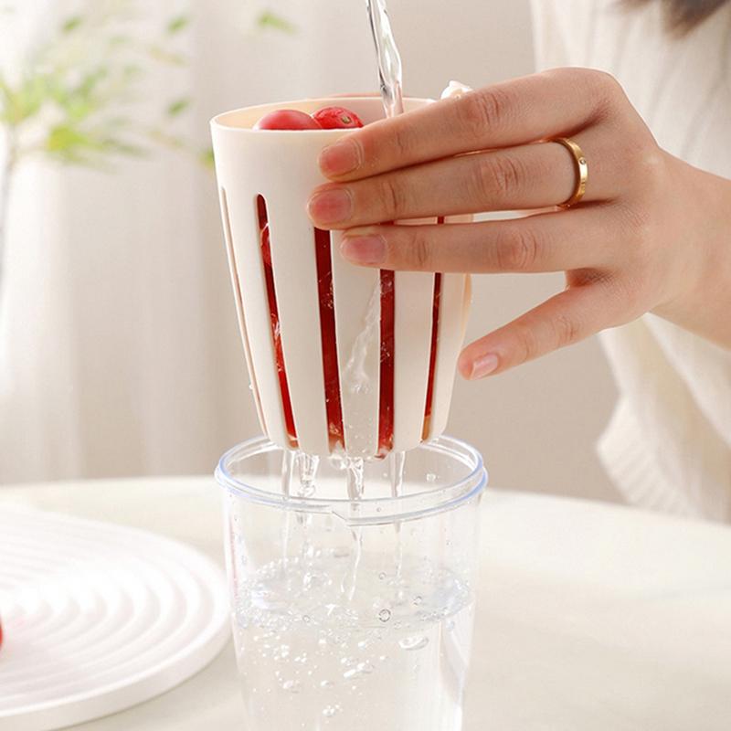 Fruit Storage Box With Drainage, Lid And Fork, Sealed, Leak Proof And Fresh-Keeping, Student Portable Breakfast Cup Picnic Box