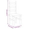 3 Piece Dining Set PANAMA Grey Solid Pine Wood