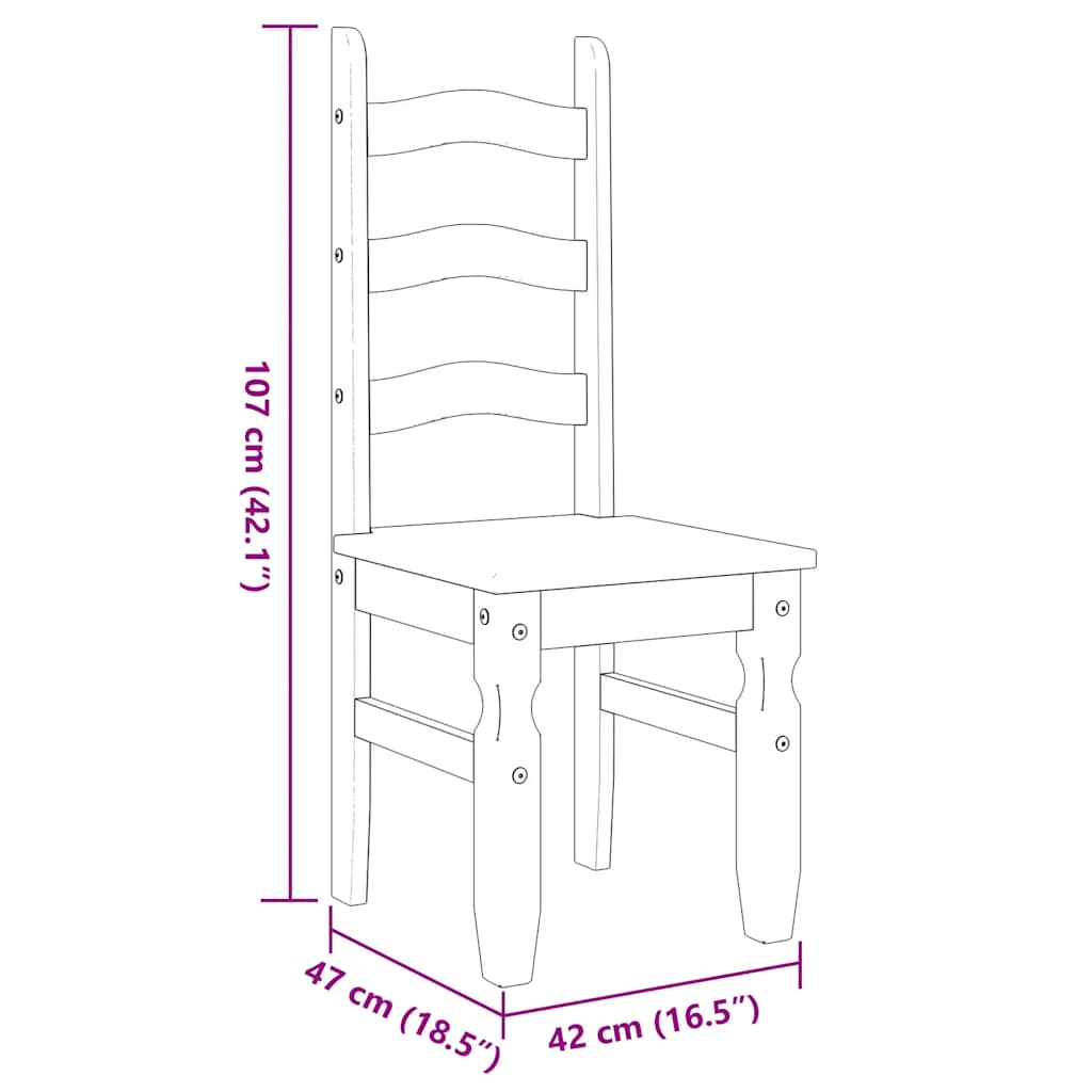 3 Piece Dining Set PANAMA Grey Solid Pine Wood