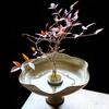 Wabi-sabi Ikebana Ceramic Vase Artistic Flower Vessels Lotus Leaf Edge Flower Pots Table Decoration Flowers Arrangement Vases