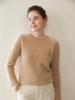 Women's Cashmere Sweater: Autumn/Winter, Round Neck, Loose Fit, Rolled Hem, Versatile Knit Pullover