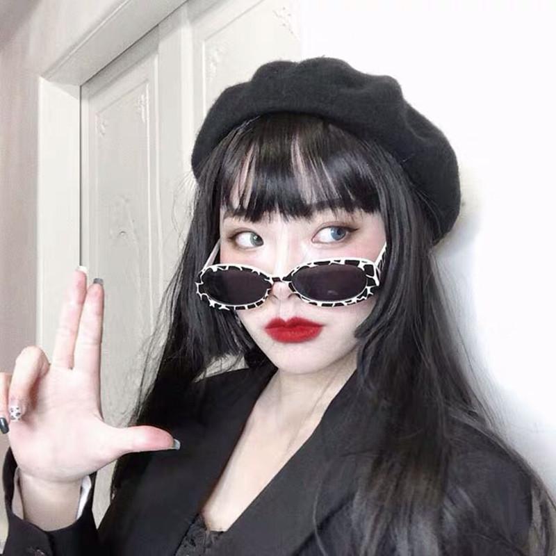 RMM Small Punk Sunglasses Women Men Oval Vintage Designer Sun Glasses Shades Female Eyewear Versatile Black Style Eye Glasses