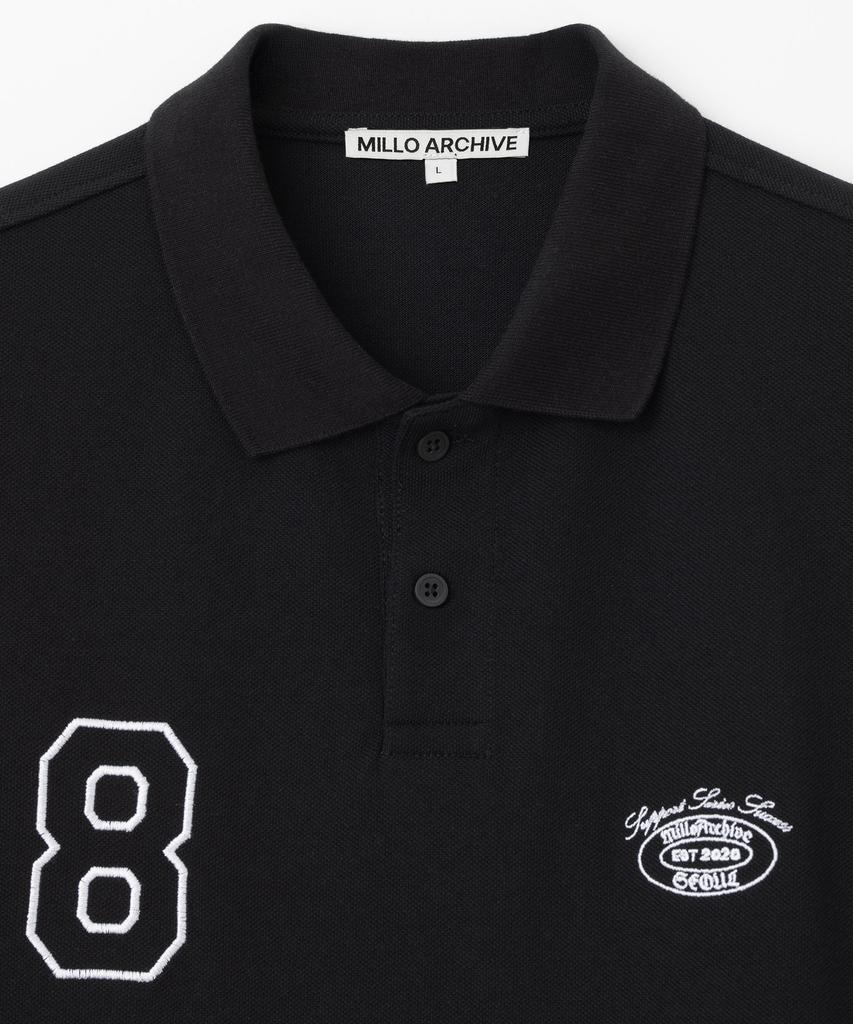 MILLO ARCHIVE Ma Team Pique Polo Shirt [Black]