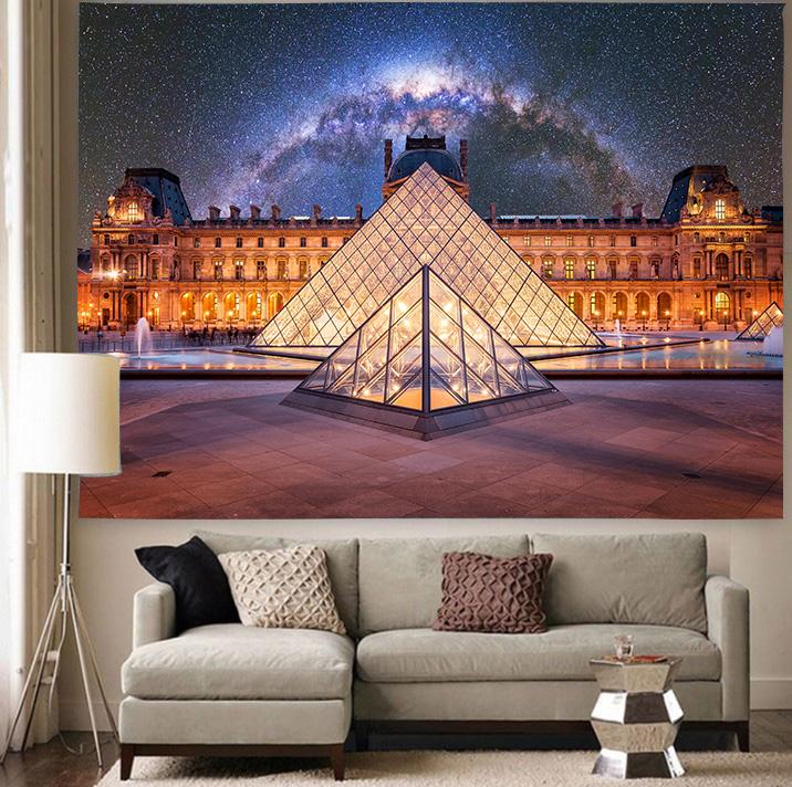 

Священные пирамиды, гобелен на закате, Египет, путешествия, звездное небо, художественный настенный лесной гобелен, коврик для пикника, матрас, домашний декор 100X75CM